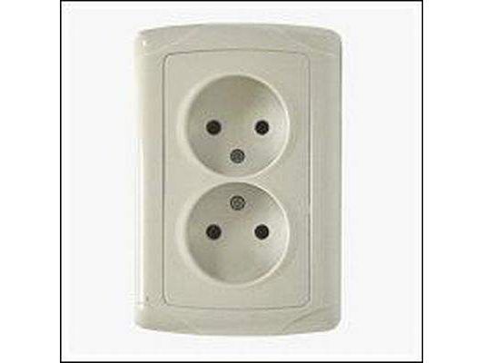 Розетка двухместная,б/заземления БЕЛАЯ       ХХ - фото в Миди Лтд Изображение товара Розетка двухместная,б/заземления БЕЛАЯ       ХХ в Миди Лтд