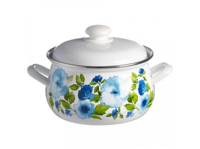 Кастрюля эмаль белая 3,0л Синий лен С-3912АП2/4 (4шт/уп) Х - фото в Миди Лтд Изображение товара Кастрюля эмаль белая 3,0л Синий лен С-3912АП2/4 (4шт/уп) Х в Миди Лтд