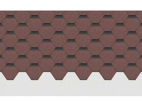 Изображение товара Черепица гибкая битумная DOCKE PIE Standart Сота 1000*318мм Красная (3м2/уп) в Миди Лтд