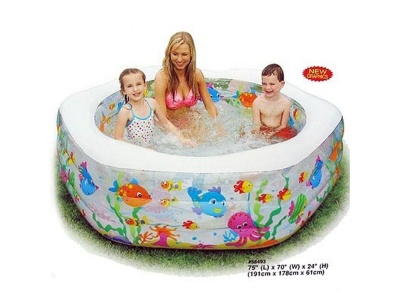Изображение товара Бассейн надувной детский Океанский риф INTEX надувное дно 191*178*61см 541л 56493NP (6шт/кор) в Миди Лтд