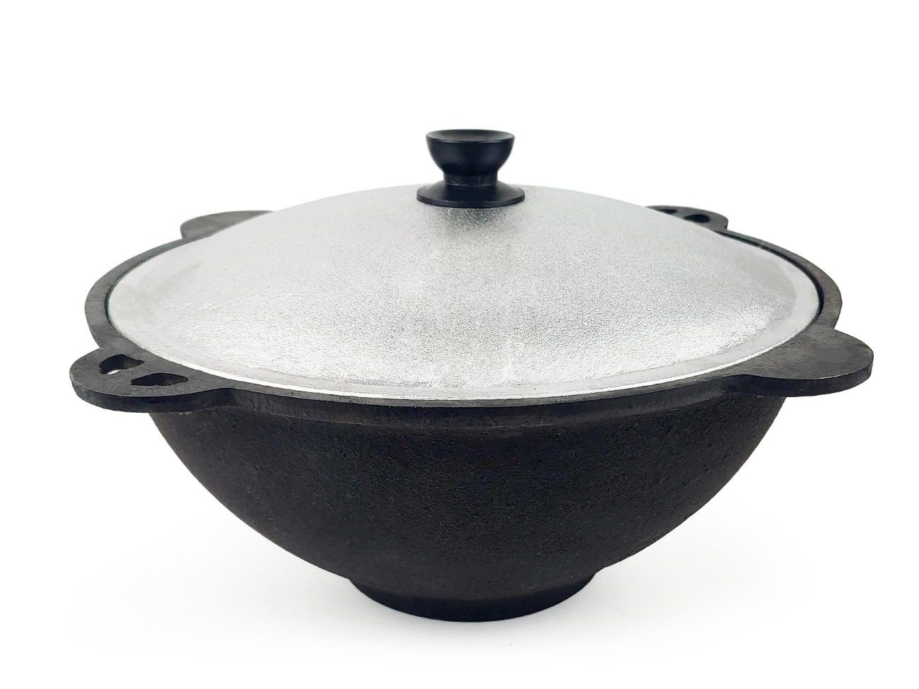 Казан чугун 22л 50см круглое дно толщина стенки 5мм толщина дна 5,5мм - фото в Миди Лтд Изображение товара Казан чугун 22л 50см круглое дно толщина стенки 5мм толщина дна 5,5мм в Миди Лтд