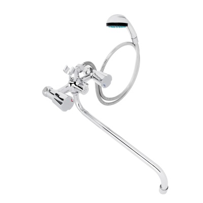 Смеситель для ванны СоюзКран с душем круглый излив  Х - фото в Миди Лтд Изображение товара Смеситель для ванны СоюзКран с душем круглый излив  Х в Миди Лтд