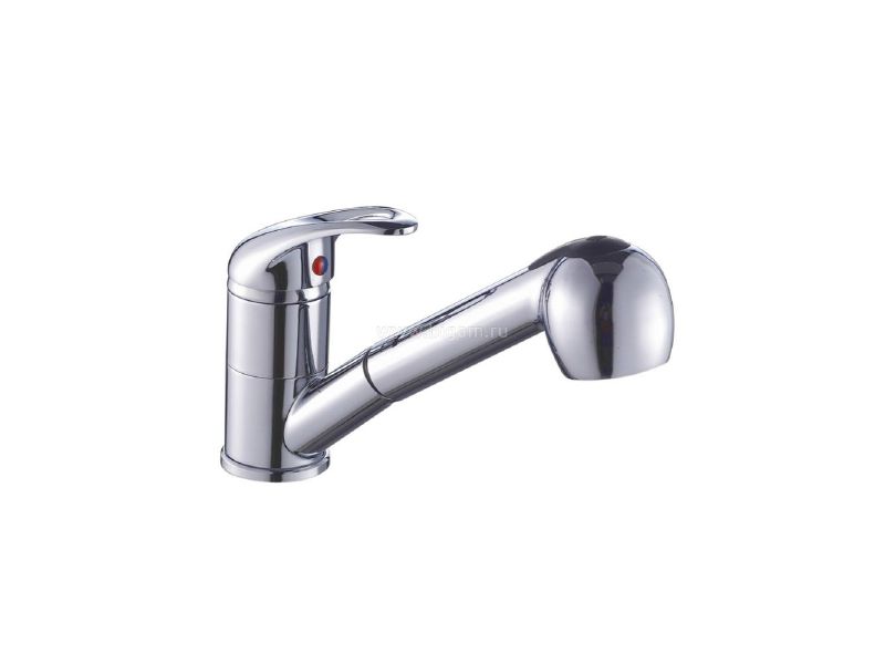 Смеситель для кухни с выдвижной лейкой 40мм ХХХ - фото в Миди Лтд Изображение товара Смеситель для кухни с выдвижной лейкой 40мм ХХХ в Миди Лтд