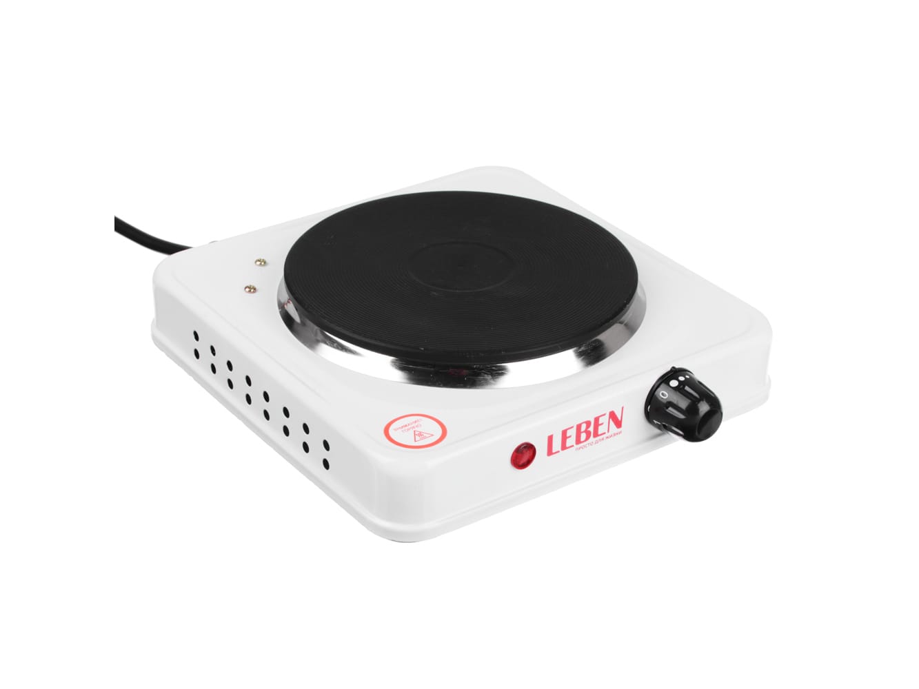 Изображение товара Плитка электрическая одноконфорочная LEBEN 1000Вт нагр эл диск d15,5см в Миди Лтд