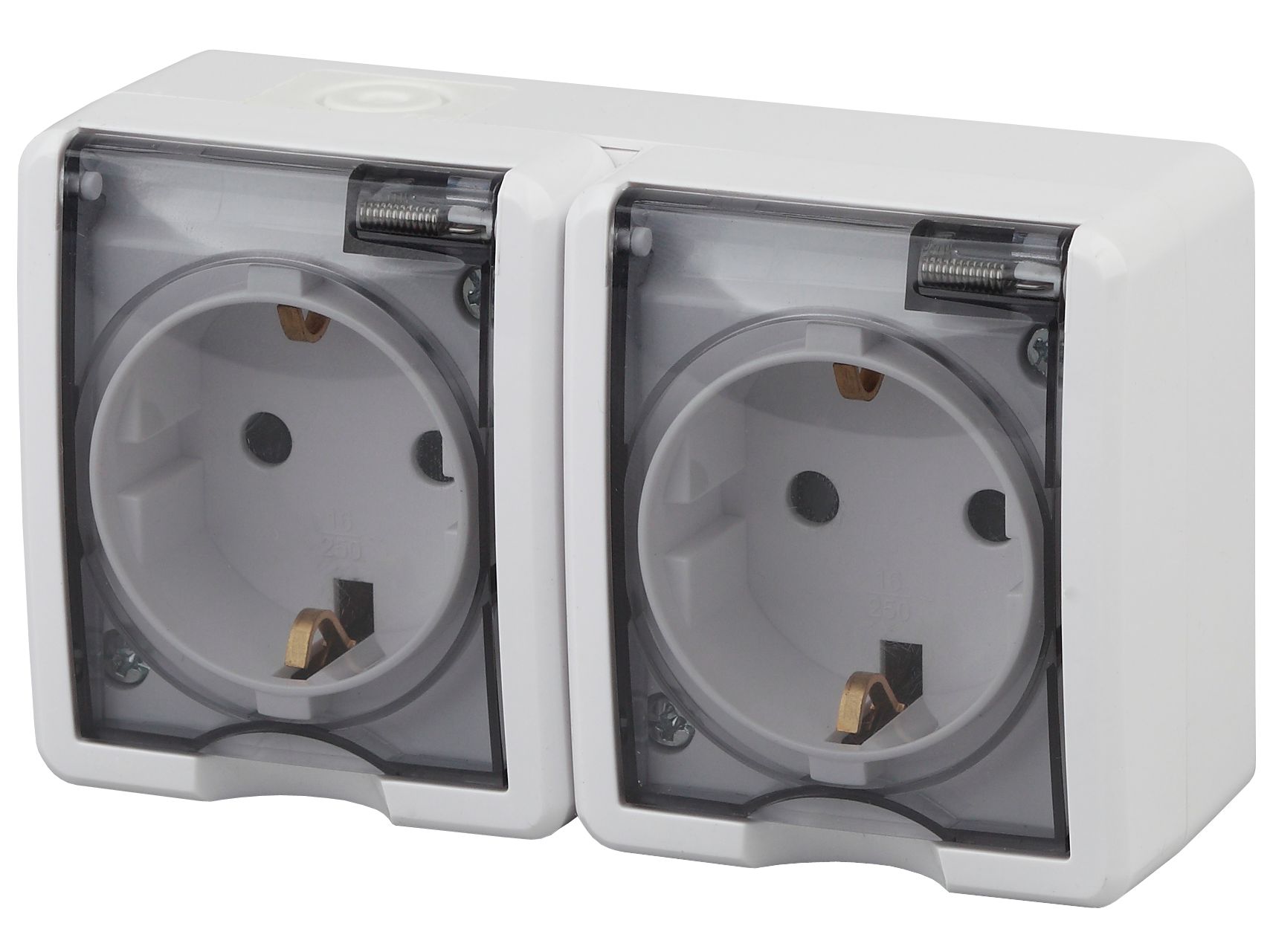 Изображение товара Розетка 2-местная ЭРА б/з штепсельная влагозащищенная открытой установки 16А IP54 в Миди Лтд