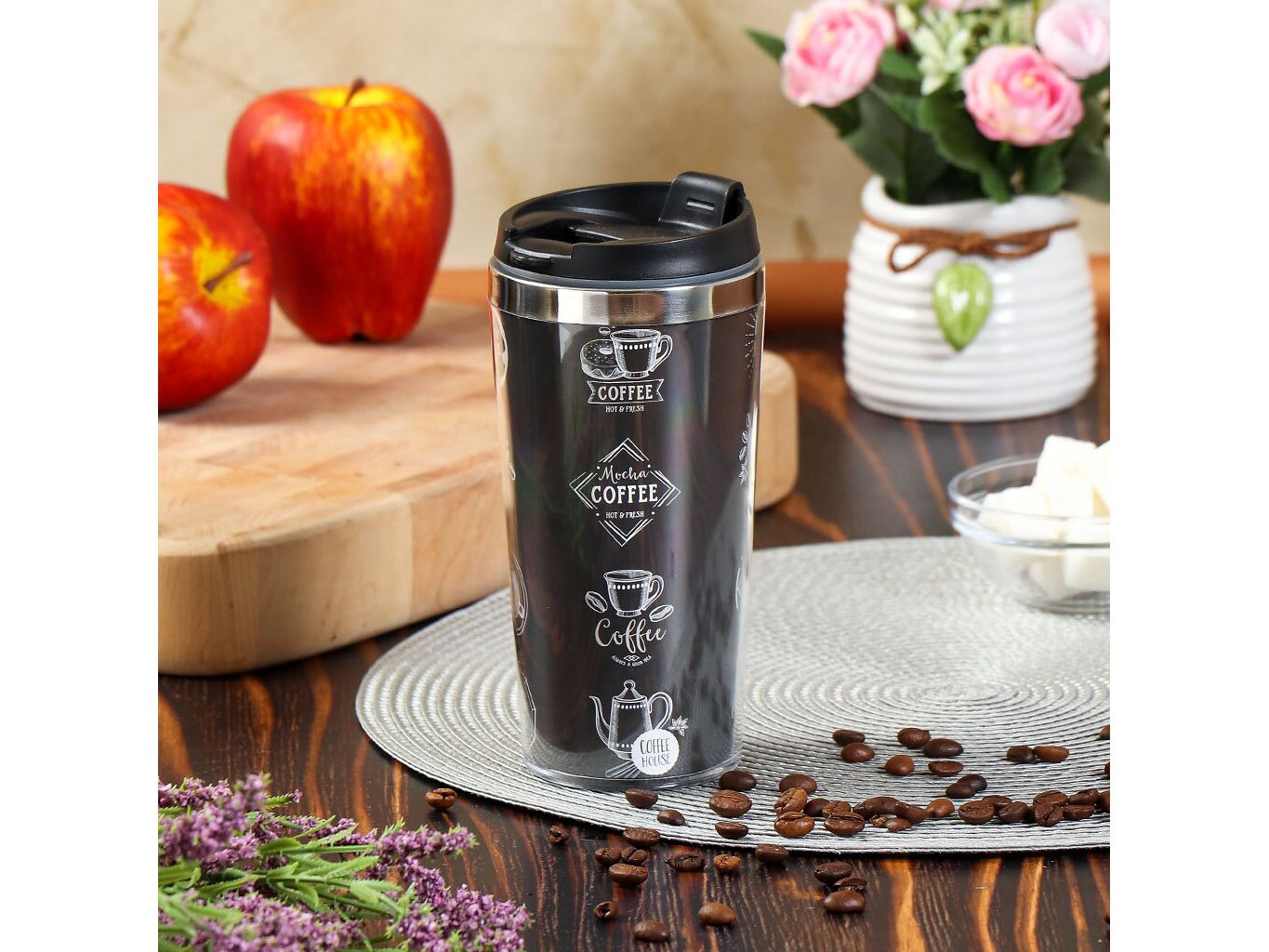 Термокружка нерж сталь пластик 0,42л (FD-06-3) Daniks Кофе (50шт/уп) Х - фото в Миди Лтд Изображение товара Термокружка нерж сталь пластик 0,42л (FD-06-3) Daniks Кофе (50шт/уп) Х в Миди Лтд