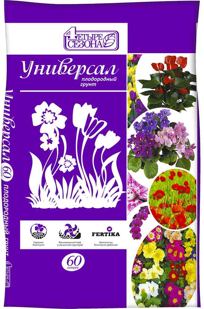 Изображение товара Грунт УНИВЕРСАЛ Четыре сезона 60л в Миди Лтд