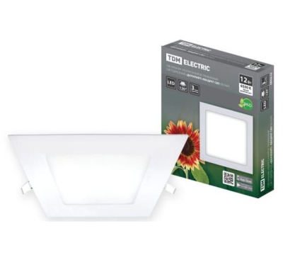 Светильник светодиодный СВО Даунлайт 12Вт 6500К ультратонкий встраиваемый TDM - фото в Миди Лтд Изображение товара Светильник светодиодный СВО Даунлайт 12Вт 6500К ультратонкий встраиваемый TDM в Миди Лтд