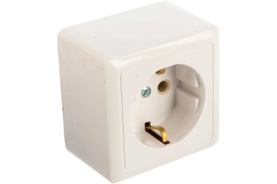 Изображение товара Розетка с заземлением ОП 250В16А белый Хит (132шт/уп) в Миди Лтд