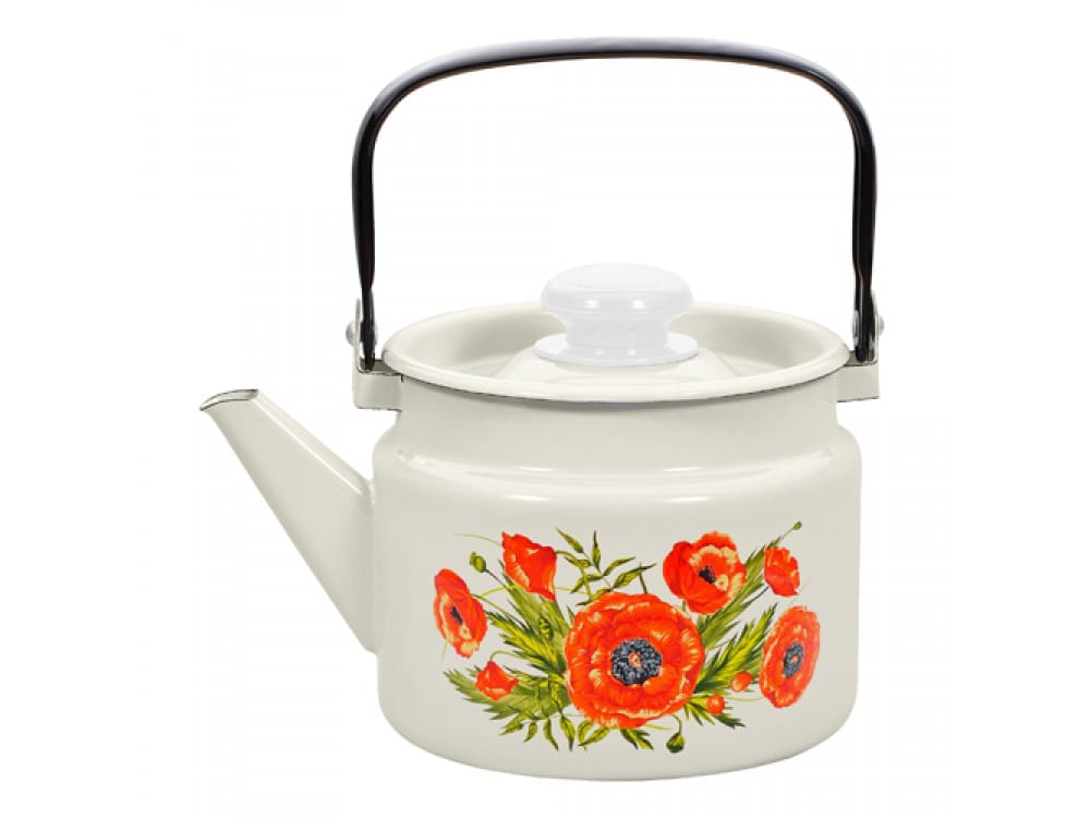 Изображение товара Чайник эмаль жемчужная 3,5л Июнь С-2713П2/4Жм (4шт/уп) в Миди Лтд
