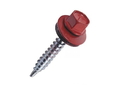 Изображение товара Саморез кровельный мет-мет, вишня 5,5*19 RAL 3005 (250шт/уп) в Миди Лтд