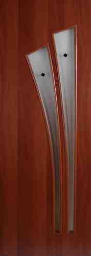 Изображение товара Полотно дверное ПО Ветка  со стеклом фьюзинг ламинированное итальянский орех 800 в Миди Лтд