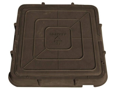 Люк Полимерно песчанный квадратный коричневый (внешний размер 660*660мм нагрузка до 3т) (50шт/пал) - фото в Миди Лтд Изображение товара Люк Полимерно песчанный квадратный коричневый (внешний размер 660*660мм нагрузка до 3т) (50шт/пал) в Миди Лтд