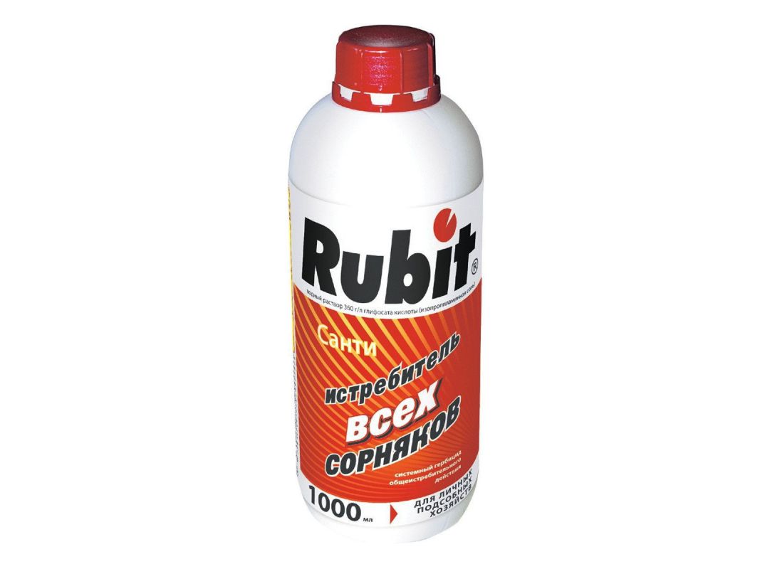 Средство РУБИТ САНТИ д/ун. сорняков 1л (12шт/уп) - фото в Миди Лтд Изображение товара Средство РУБИТ САНТИ д/ун. сорняков 1л (12шт/уп) в Миди Лтд