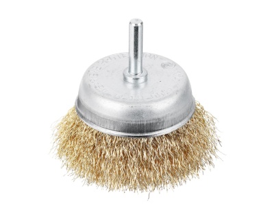 Изображение товара Щетка металл. ЕРМАК со шпилькой для дрели 75мм (чашка) (100шт/кор) в Миди Лтд