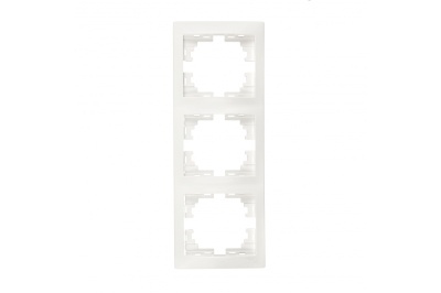 Изображение товара Рамка 3-ая LEZARD Мира вертикальная б/вставок белая в Миди Лтд