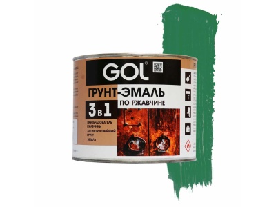 Грунт-эмаль по ржавчине 3в1 GOLexpert зеленый 1,9кг (6шт/уп; 234шт/пал) - фото в Миди Лтд Изображение товара Грунт-эмаль по ржавчине 3в1 GOLexpert зеленый 1,9кг (6шт/уп; 234шт/пал) в Миди Лтд