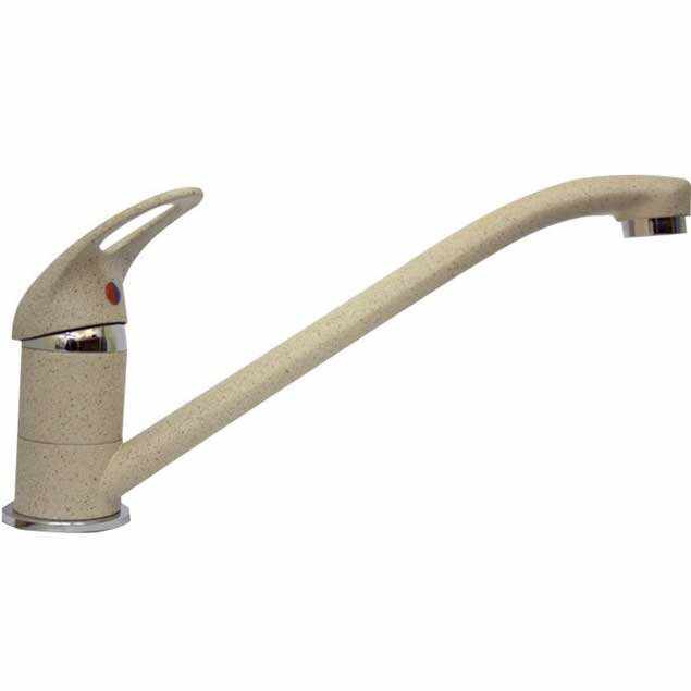 Смеситель д/гранитной мойки KM004 /Q2 (бежевый) низкий излив - фото в Миди Лтд Изображение товара Смеситель д/гранитной мойки KM004 /Q2 (бежевый) низкий излив в Миди Лтд