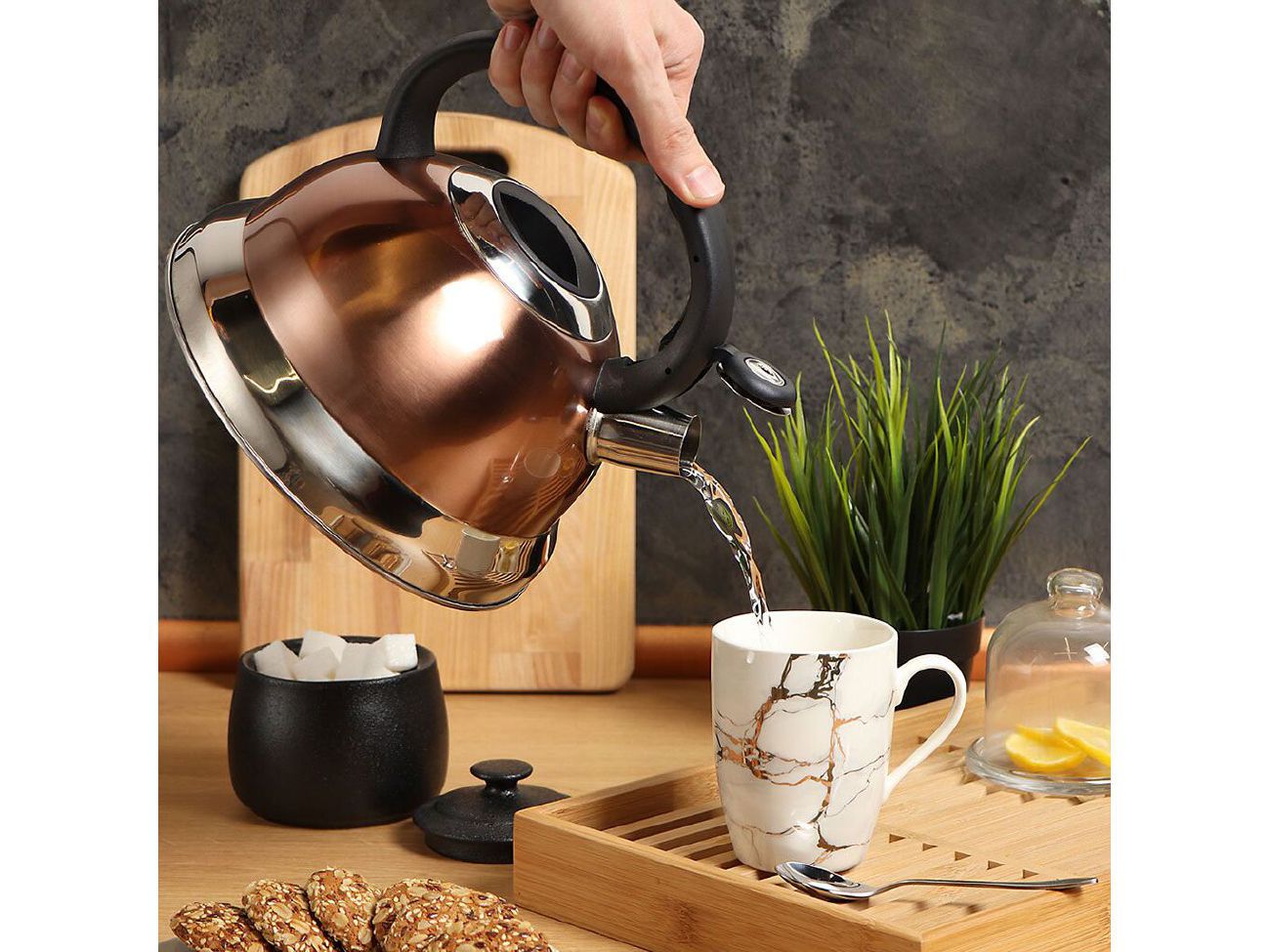 Чайник нерж сталь 3л (M-013) со свистком ручка пластиковая индукция зеркальный Daniks мед (12шт/уп) - фото в Миди Лтд Изображение товара Чайник нерж сталь 3л (M-013) со свистком ручка пластиковая индукция зеркальный Daniks мед (12шт/уп) в Миди Лтд