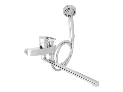 Изображение товара Смеситель для ванны с прямым изливом с душ набором латунь RAIN Авантюрин в Миди Лтд