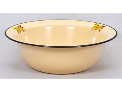 Изображение товара Таз эмаль кремовая 12л Фруктовая фантазия С-3024/5Км (5шт/уп) в Миди Лтд