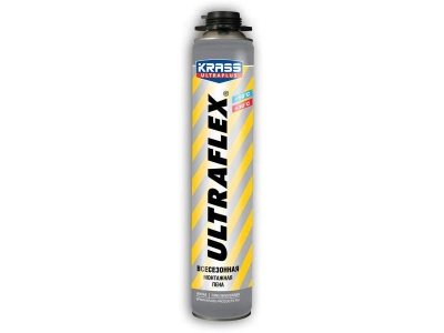 Изображение товара Пена монтажная KRASS ULTRAFLEX 50 профессиональная всесезонная 700мл (12шт/уп, 612шт/пал) в Миди Лтд