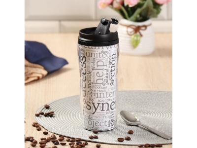 Термокружка пластик 0,38л (YYCF001-18) Daniks Газета (48шт/уп) - фото в Миди Лтд Изображение товара Термокружка пластик 0,38л (YYCF001-18) Daniks Газета (48шт/уп) в Миди Лтд