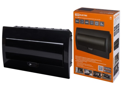 Бокс ЩРВ-П-18 модулей встраиваемый пластик IP41 антрацит TDM - фото в Миди Лтд Изображение товара Бокс ЩРВ-П-18 модулей встраиваемый пластик IP41 антрацит TDM в Миди Лтд