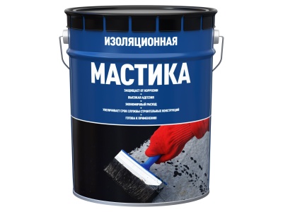 Изображение товара Мастика битумная изоляционная 21,5л/19кг (33шт/пал) в Миди Лтд
