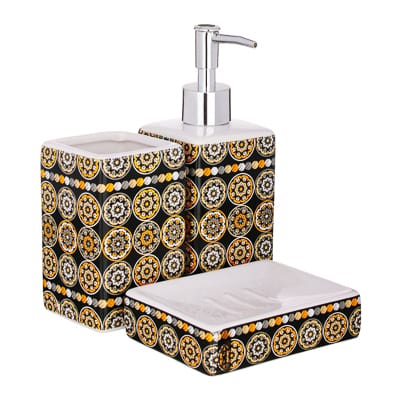 Изображение товара Набор для ванной РЫЖИЙ 3 предмета керамика    ХХ в Миди Лтд