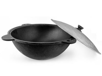 Казан чугун 12л 39,5см круглое дно толщина стенки 4,5мм толщина дна 5мм - фото в Миди Лтд Изображение товара Казан чугун 12л 39,5см круглое дно толщина стенки 4,5мм толщина дна 5мм в Миди Лтд