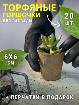 Изображение товара Горшочки торфяные  60*60 круглый (20шт/уп) в Миди Лтд
