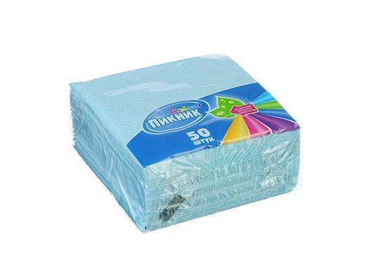 Салфетки бумажные Пикник однослойные 23*23 белые/цветные (50шт/уп)(60уп/кор) - фото в Миди Лтд Изображение товара Салфетки бумажные Пикник однослойные 23*23 белые/цветные (50шт/уп)(60уп/кор) в Миди Лтд