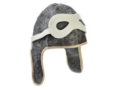 Изображение товара Шапка банная "Летчик" Серая в Миди Лтд