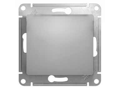 Выключатель 1-кл Schneider Glossa 10А алюминевый - фото в Миди Лтд Изображение товара Выключатель 1-кл Schneider Glossa 10А алюминевый в Миди Лтд