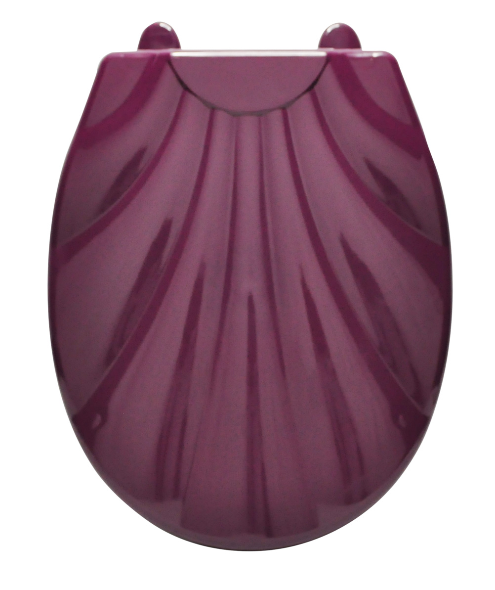 Изображение товара Сиденье для унитаза жесткое с детской накладкой  "Ракушка LUX" фиолетовое (1/10уп) в Миди Лтд