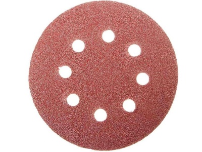 Круг абразивный на велюр осн зер 120 d125  8 отв (5шт/уп) - фото в Миди Лтд Изображение товара Круг абразивный на велюр осн зер 120 d125  8 отв (5шт/уп) в Миди Лтд