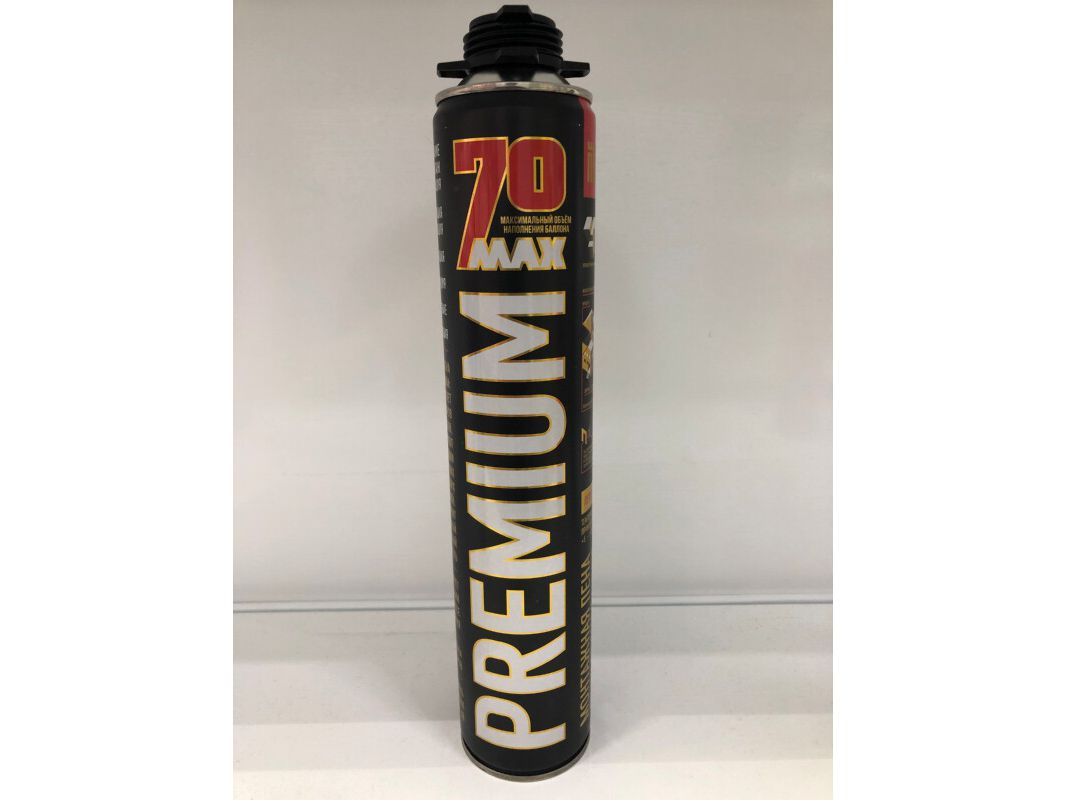 Пена монтажная PREMIUM 70 профессиональная 900мл (12шт/уп, 672шт/пал) - фото в Миди Лтд Изображение товара Пена монтажная PREMIUM 70 профессиональная 900мл (12шт/уп, 672шт/пал) в Миди Лтд