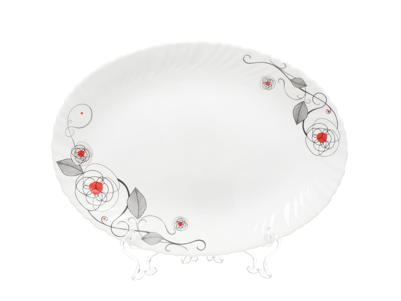 Блюдо стеклокерамика Daniks овал 30 см белый  Рапсодия (24шт/уп) Х - фото в Миди Лтд Изображение товара Блюдо стеклокерамика Daniks овал 30 см белый  Рапсодия (24шт/уп) Х в Миди Лтд