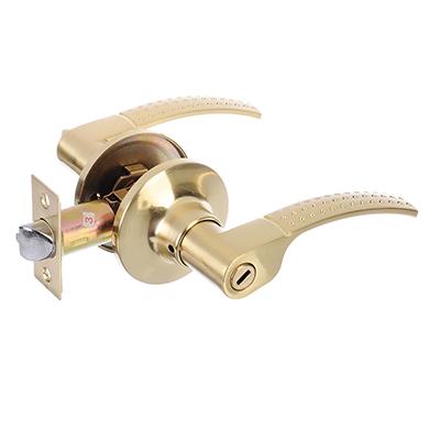 Замок ручка Золото матовое с фиксатором LARS    ХХ - фото в Миди Лтд Изображение товара Замок ручка Золото матовое с фиксатором LARS    ХХ в Миди Лтд