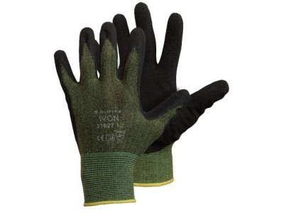 Изображение товара Перчатки нейлоновые с черным латексным покрытием (уп-12шт) в Миди Лтд