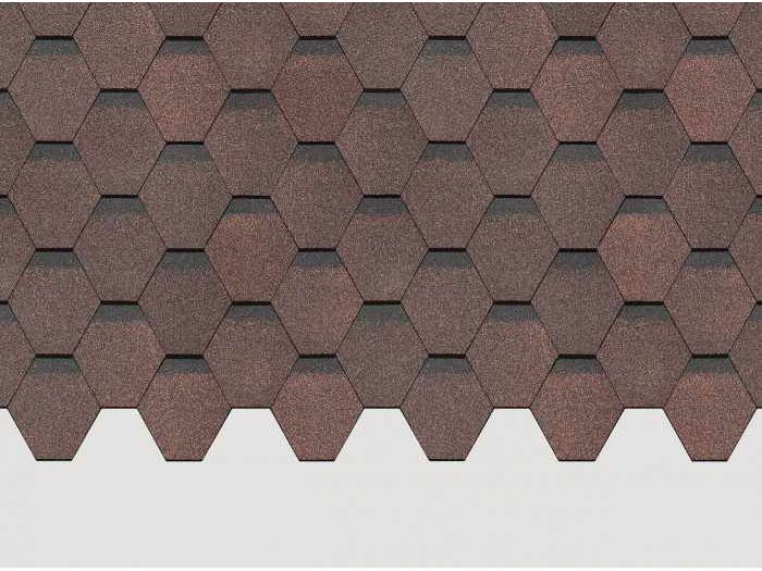 Изображение товара Черепица гибкая битумная DOCKE PIE Standart Сота 1000*318мм Коричневая (3м2/уп) в Миди Лтд