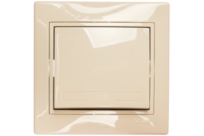 Изображение товара Выключатель 1-кл крем LEZARD Мира со вставкой в Миди Лтд