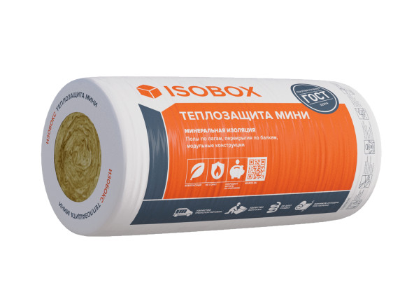 Плита минеральная ИЗОБОКС 44R Теплозащита Мини 6560х610х50 (8м2/0,4м3)(2шт/уп,60шт/пал) 11кг/м3 - фото в Миди Лтд Изображение товара Плита минеральная ИЗОБОКС 44R Теплозащита Мини 6560х610х50 (8м2/0,4м3)(2шт/уп,60шт/пал) 11кг/м3 в Миди Лтд