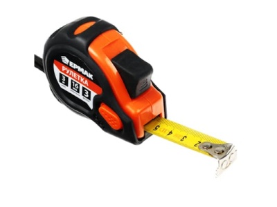 Рулетка  3м*16мм ЕРМАК Магнит 3 фиксатора с обрезиненным корпусом (120шт/кор) - фото в Миди Лтд Изображение товара Рулетка  3м*16мм ЕРМАК Магнит 3 фиксатора с обрезиненным корпусом (120шт/кор) в Миди Лтд