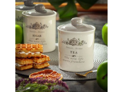 Банка для сыпучих продуктов доломит 0,55л с крышкой Daniks Чай Классик (36шт/уп) - фото в Миди Лтд Изображение товара Банка для сыпучих продуктов доломит 0,55л с крышкой Daniks Чай Классик (36шт/уп) в Миди Лтд