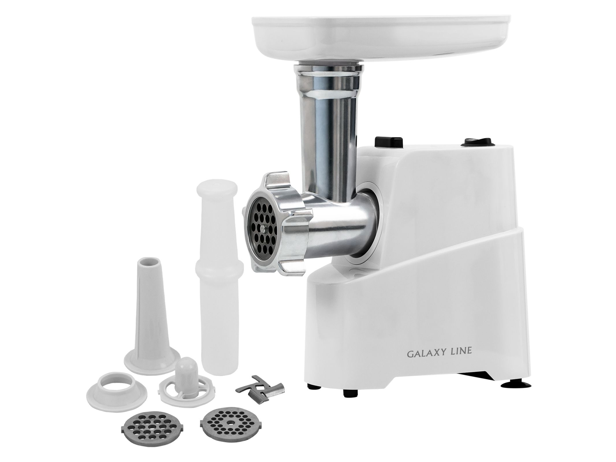 Мясорубка электрическая GALAXY LINE GL 2402 600Вт 3шт насадки - фото в Миди Лтд Изображение товара Мясорубка электрическая GALAXY LINE GL 2402 600Вт 3шт насадки в Миди Лтд