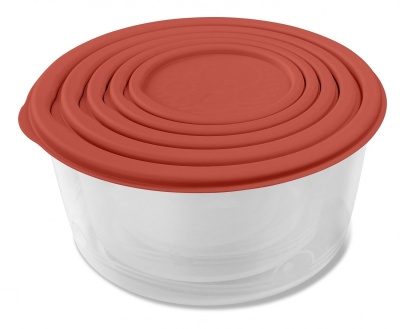 Набор контейнеров круглых многофункциональных низких 5шт (12шт/уп) - фото в Миди Лтд Изображение товара Набор контейнеров круглых многофункциональных низких 5шт (12шт/уп) в Миди Лтд