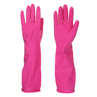 Перчатки хозяйственные с манжетой VETTA М - фото в Миди Лтд Изображение товара Перчатки хозяйственные с манжетой VETTA М в Миди Лтд