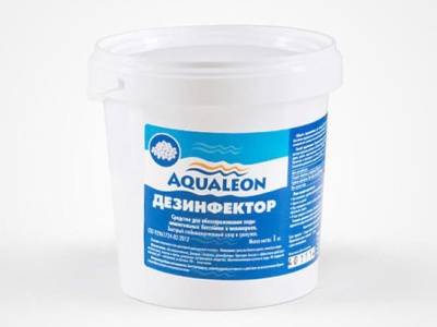 Средство дезинфицирующее АКВАЛЕОН быстрый стабилизированный хлор гранулы 1кг (6шт/уп) - фото в Миди Лтд Изображение товара Средство дезинфицирующее АКВАЛЕОН быстрый стабилизированный хлор гранулы 1кг (6шт/уп) в Миди Лтд